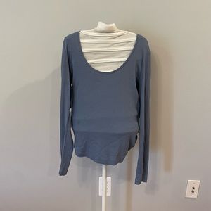 blue club monaco scoop neck sweater!
